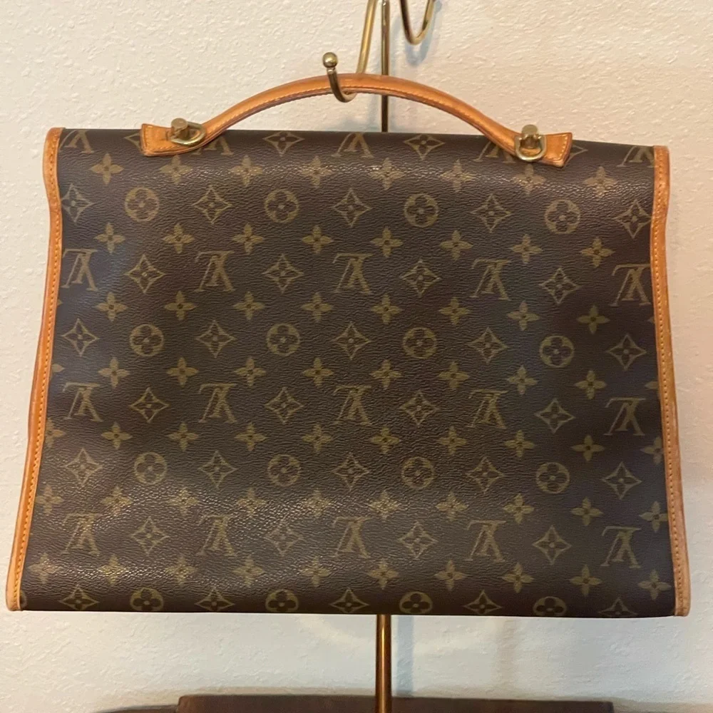 Louis Vuitton Beverly Monogram Tan and Brown Monogram Briefcase